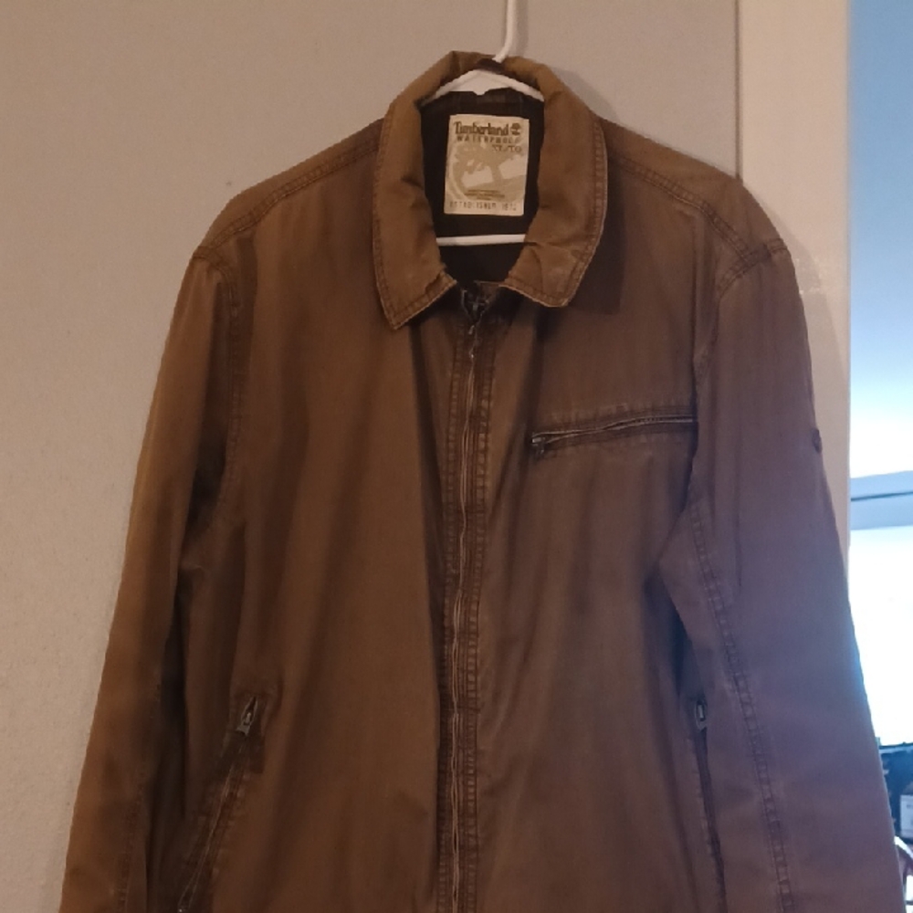 Y2K Timberland Lightweight Stratham Bomber Jacket Size XL Waterproof Cotton